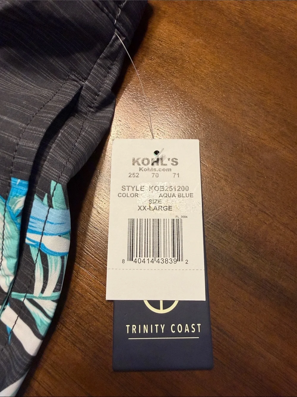 Trinity Coast aqua charcoal